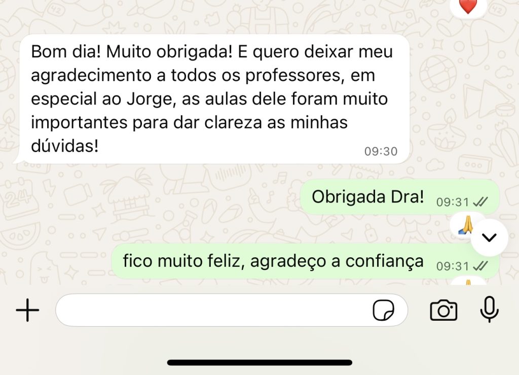 Recado de aluno do CPAA