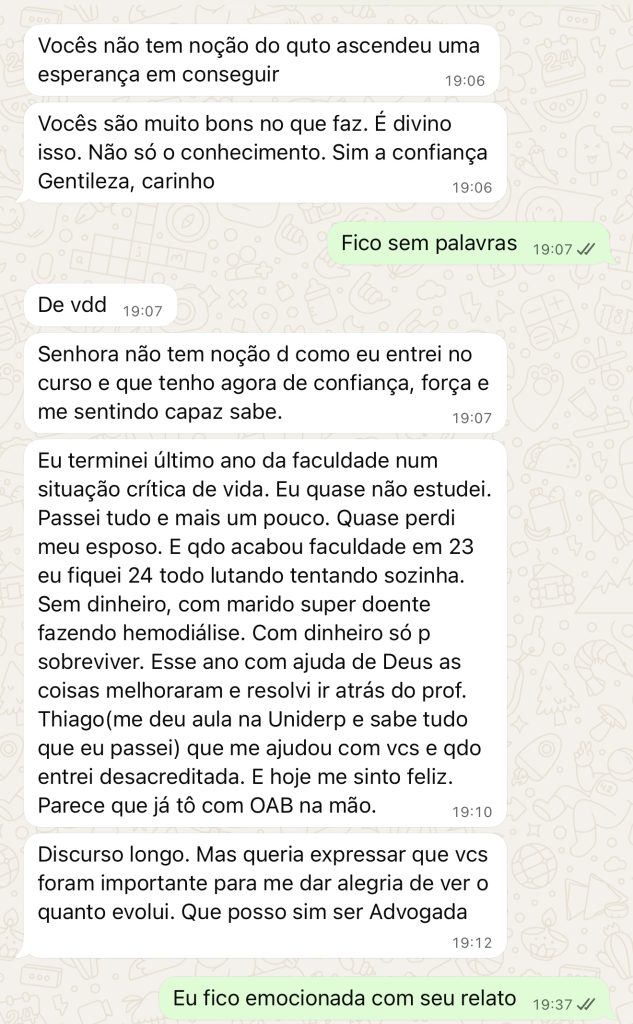 Recado de aluno do CPAA
