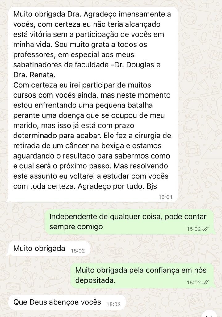Recado de aluno do CPAA