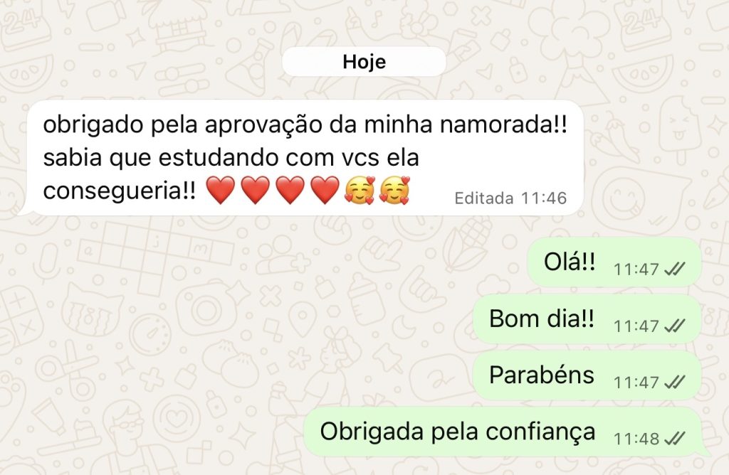Recado de aluno do CPAA
