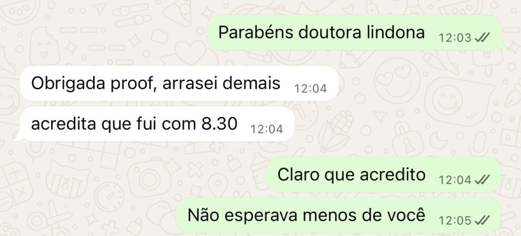 Recado de aluno do CPAA